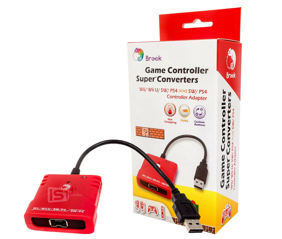 [Brooke] Wii/Wii U/Switch/PS4 to Switch/PS4 Super Converter Red