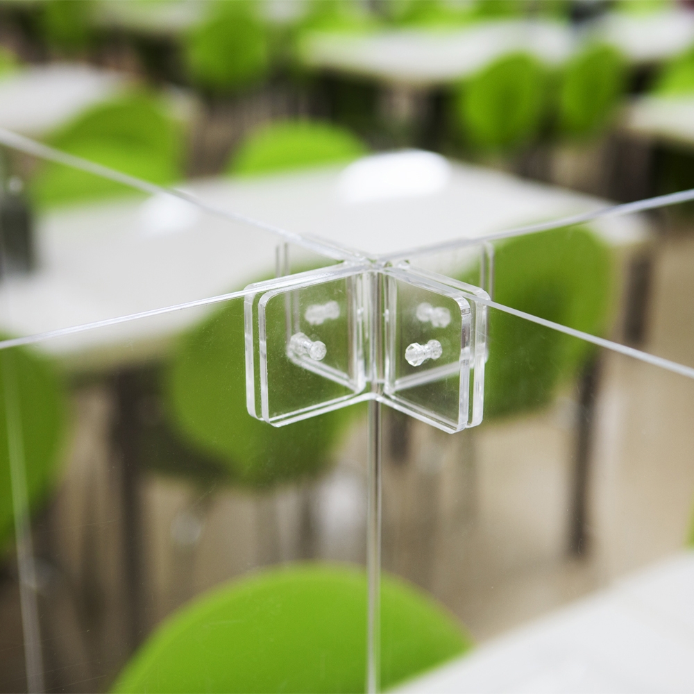 Corona prevention transparent acrylic partition set for 4