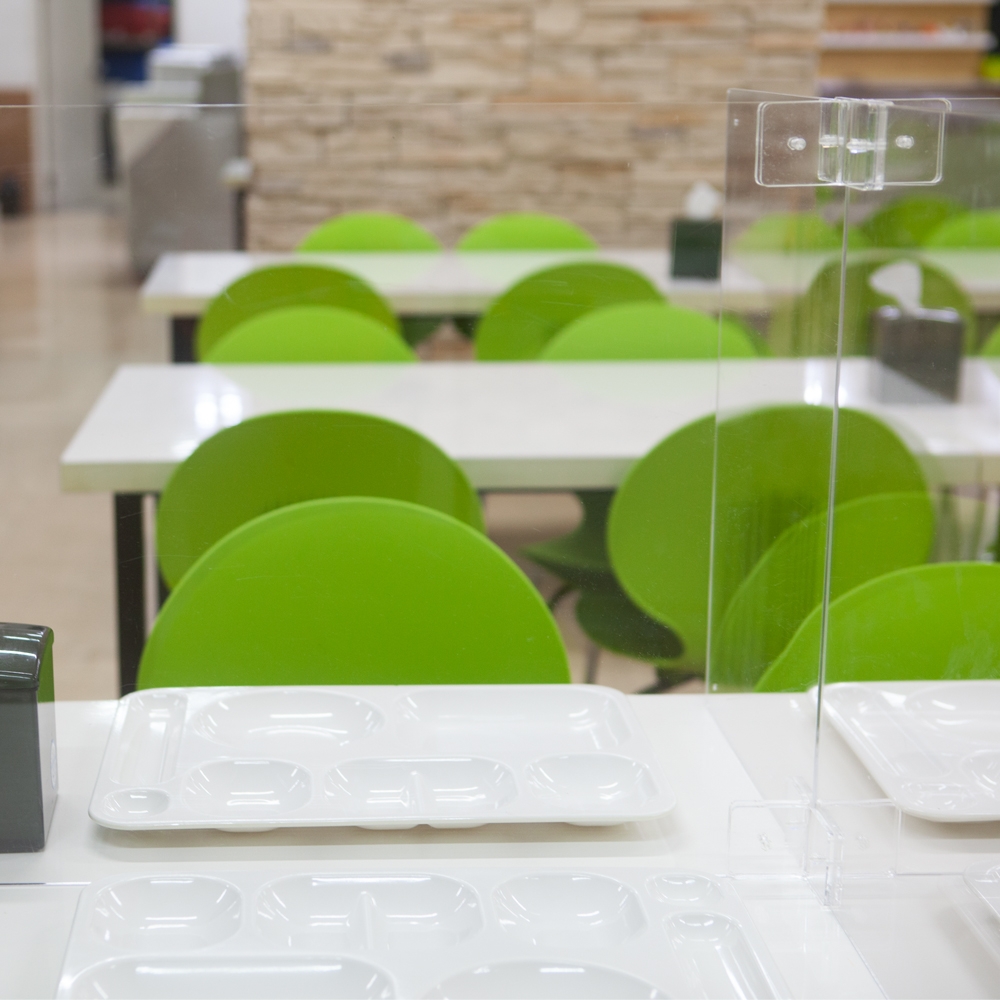 Corona prevention transparent acrylic partition set for 4