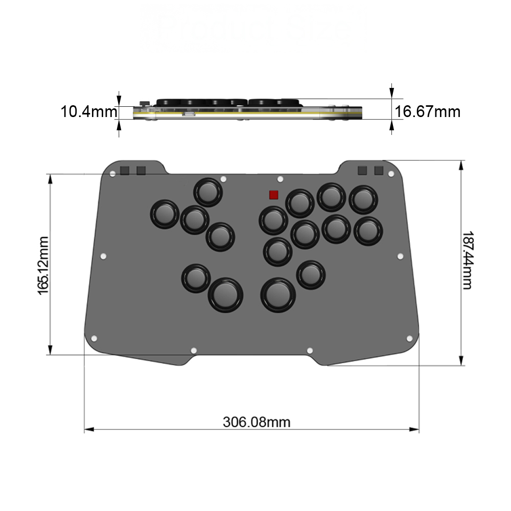 DuelPad Zen16 Ultra-thin Slim Leverless controller